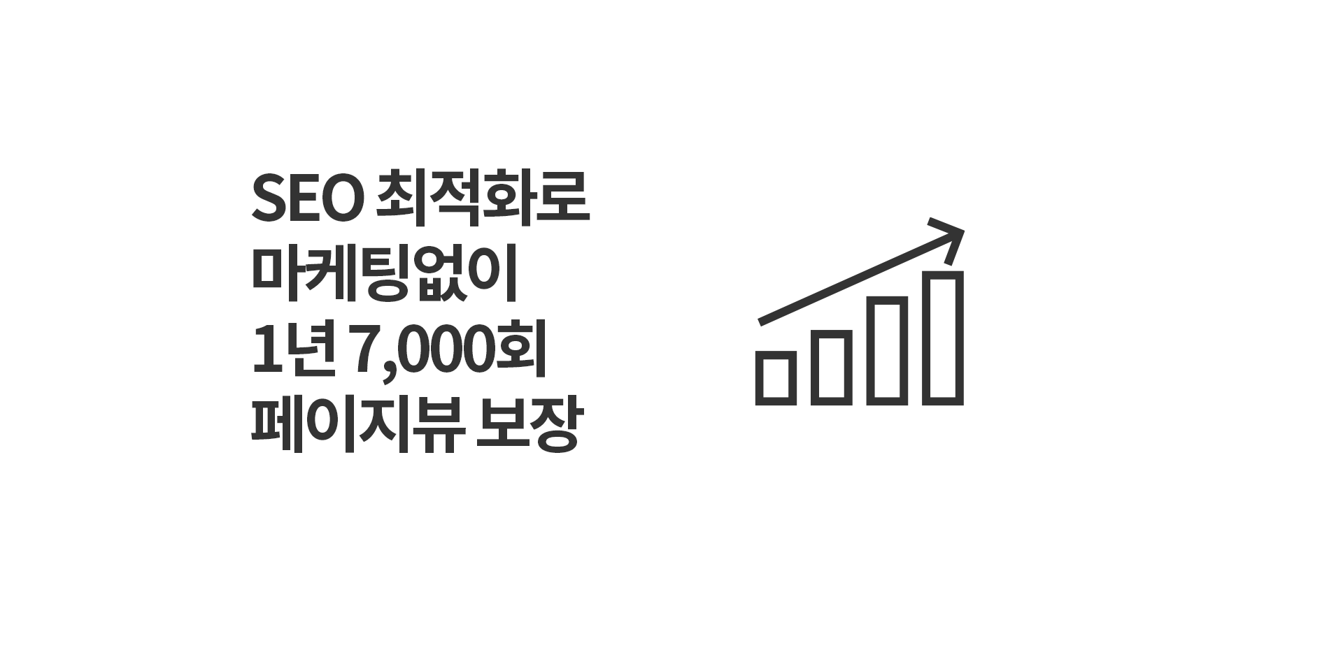 SEO 최적화로 마케팅 없이 1년 7,000회 페이지뷰 보장